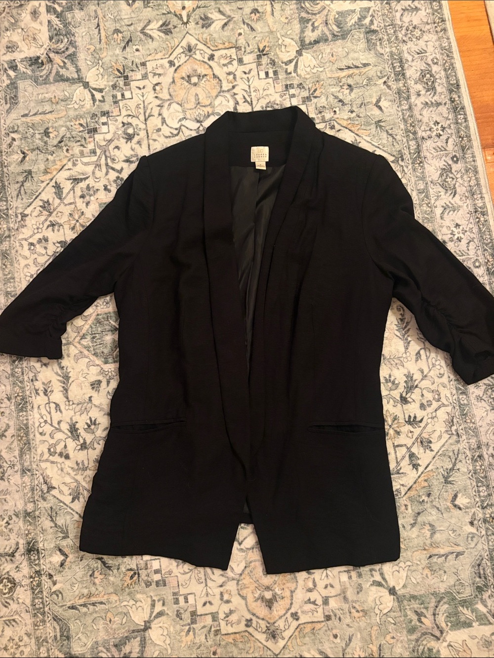 LC Lauren Conrad Black Open-Front Blazer Jacket